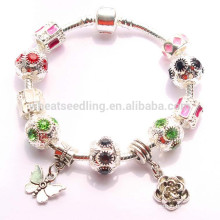 2015 new designs fashion glass bead friendship bracelets charm bracelet